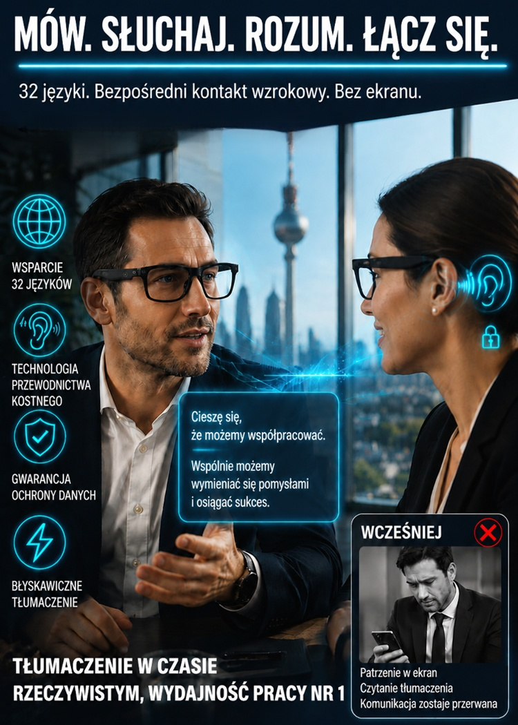 👓 Jedne okulary do wszystkiego. Łączą technologię i styl bez żadnych kompromisów. Po prostu idealne.