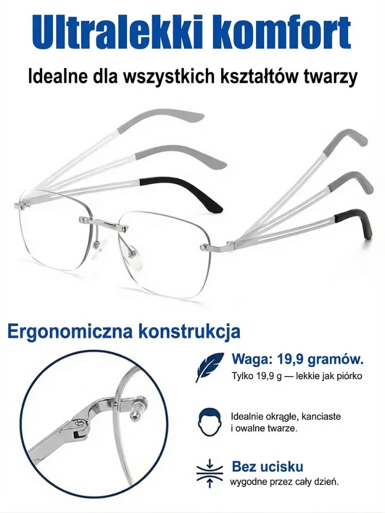 ✨Inteligentne, ultraleciutkie okulary do czytania✨ z funkcją zmiany ogniskowej, fotochromowymi soczewkami i ochroną przed światłem niebieskim
