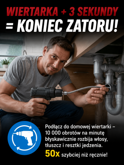 🔥 Udrożnij rurę w zaledwie 3 sekundy! Nie musisz już wzywać hydraulika!