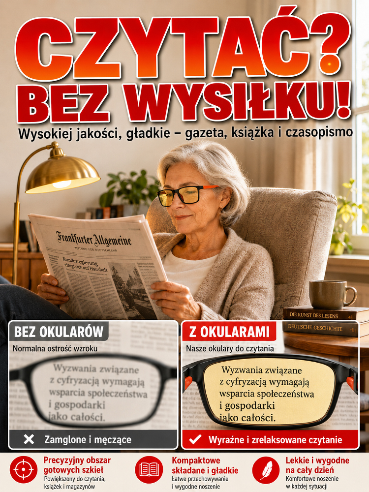 Starczowzroczność, krótkowzroczność czy astygmatyzm? Załóż te okulary, a Twój wzrok zawsze będzie idealnie ostry! ✨