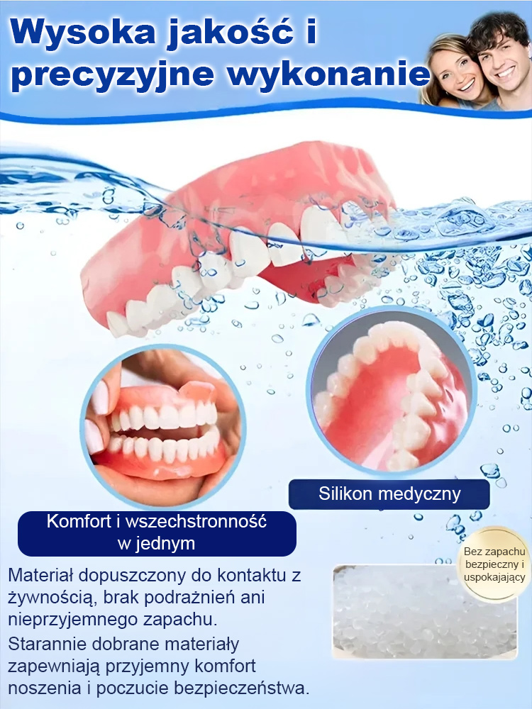 Pewność przy żuciu, już więcej nie martw się o luźne protez! 🦷 Amerykański zestaw do poprawy protez 🔥 Odzyskaj siłę młodzieńczego gryzienia!