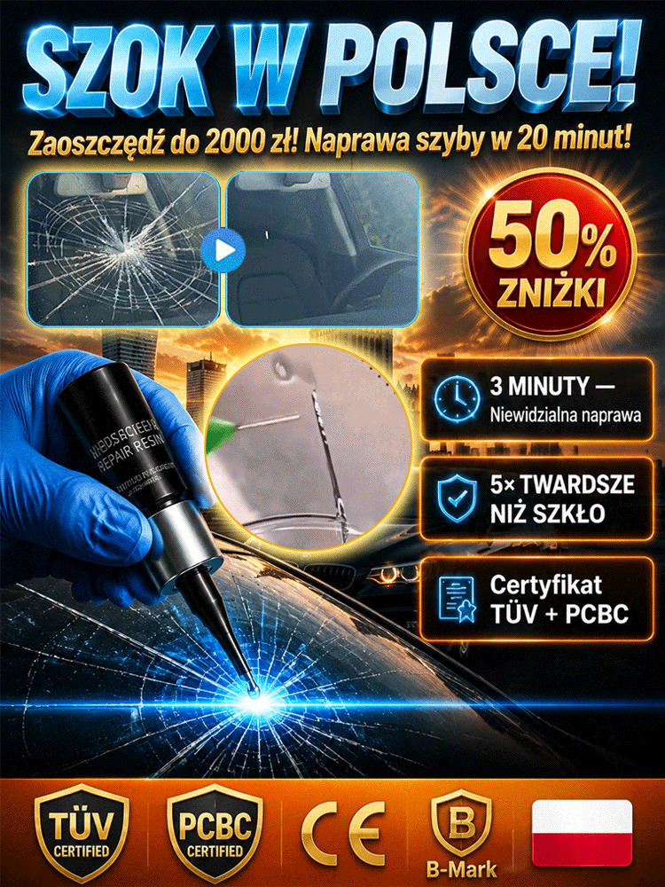Zaoszczędź tysiące na naprawie szyby samochodowej! 🚗 Kompleksowy zestaw do samodzielnego usuwania pęknięć po kamieniach w zaledwie 3 minuty. ⏱️