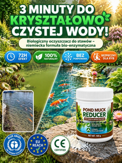 💧 Krystalicznie Czysta Woda w 3 Minuty! Oczyszczacz Stawu i Oczka Wodnego! 50% OFF 