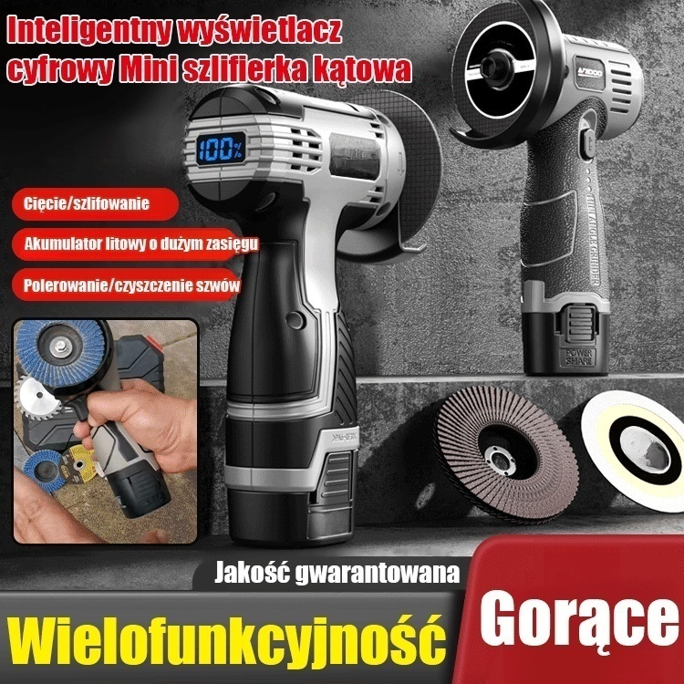 🔧Technologicznie zaawansowana, inteligentna szlifierka kątowa, 💡Wyświetlacz cyfrowy o wielu zastosowaniach