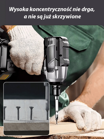 🔩Wielofunkcyjny klucz udarowy litowo-jonowy, 💡mocne narzędzie spełniające różne potrzeby budowlane