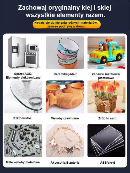 🔧Super mocny klej Wielofunkcyjny klej💡 Jeden klej rozwiązuje wszystkie problemy związane z naprawami