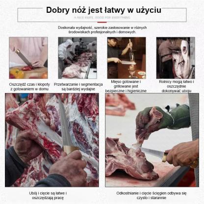 🛠️Nóż kutego ze stali stopowej 60 razy, twardość zwiększona 5-krotnie, w 30 sekund łatwo pokroisz kurczaka!