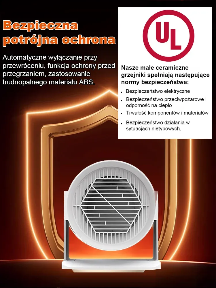 🔥Może szybko zwiększyć temperaturę w pomieszczeniu i stworzyć ciepłe i komfortowe środowisko domowe🔥