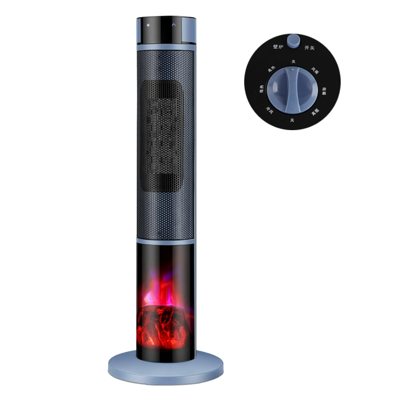 🔥Trzystopniowa regulacja temperatury pionowego grzejnika, ciesz się ciepłem wizualnego płomienia 3D🔥