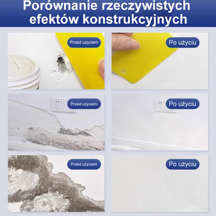 🔥Pasta naprawcza zawiera składniki włókniste, które mogą szybko wypełnić i przywrócić gładkie powierzchnie ścian🔥