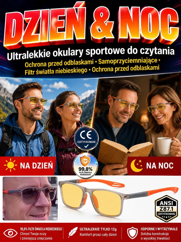 Starczowzroczność, krótkowzroczność czy astygmatyzm? Załóż te okulary, a Twój wzrok zawsze będzie idealnie ostry! ✨