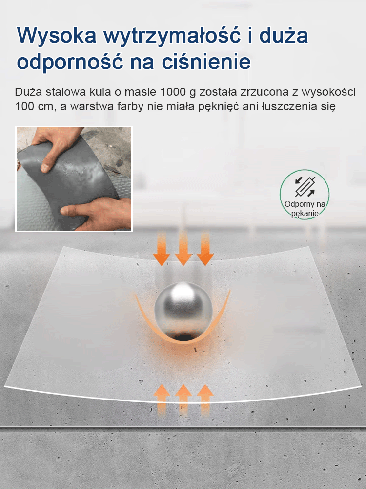 🔥Wysoce elastyczna, wodoodporna powłoka ścienna z funkcją automatycznej naprawy pęknięć🔥