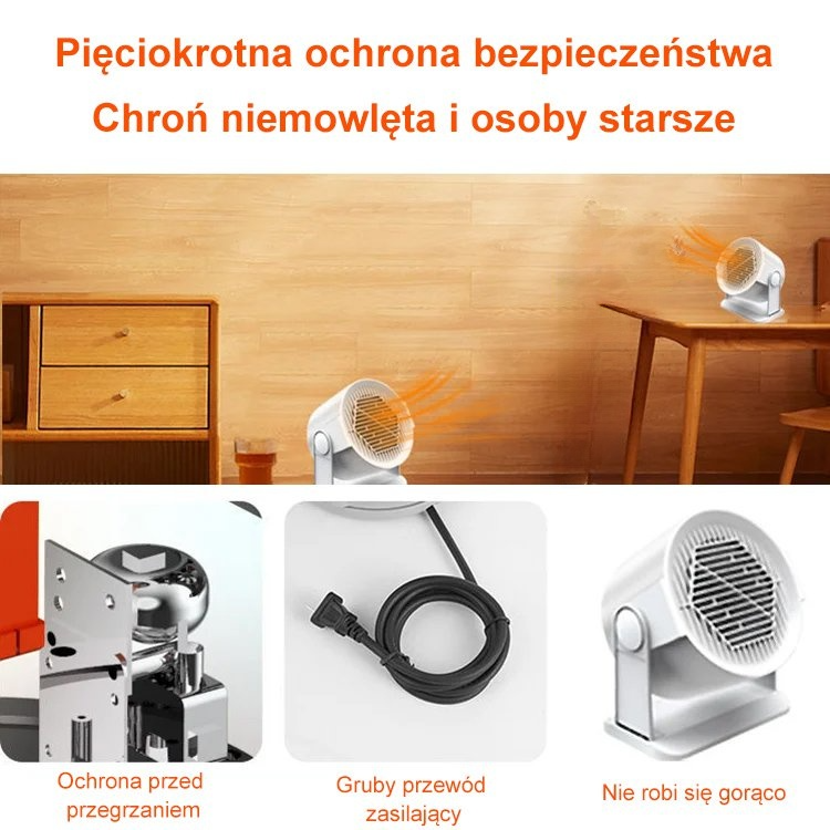 🔥Może szybko zwiększyć temperaturę w pomieszczeniu i stworzyć ciepłe i komfortowe środowisko domowe🔥