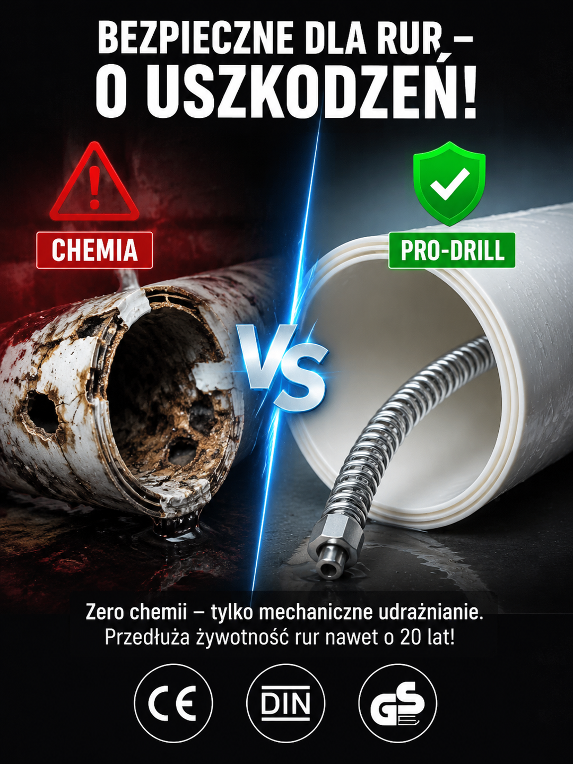 🔥 Udrożnij rurę w zaledwie 3 sekundy! Nie musisz już wzywać hydraulika!