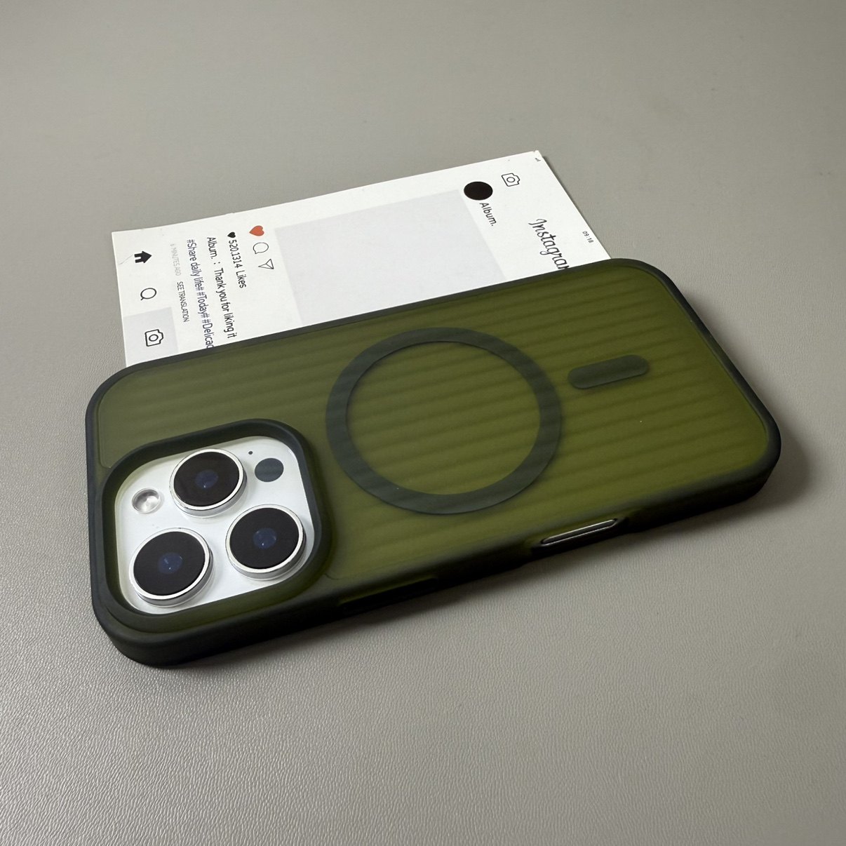 Pine Green Matte Magnetic Case for iPhone