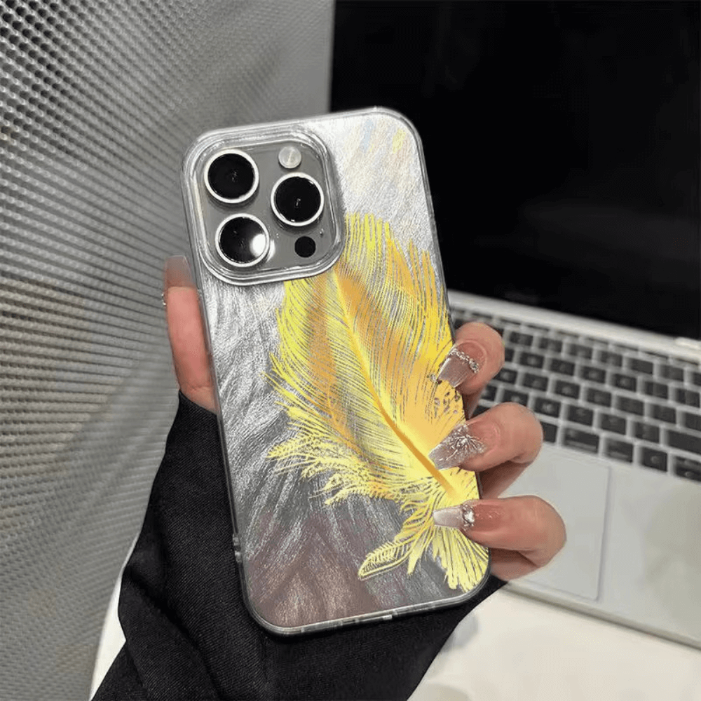 Glitter Feather Gradient Case-NookShell