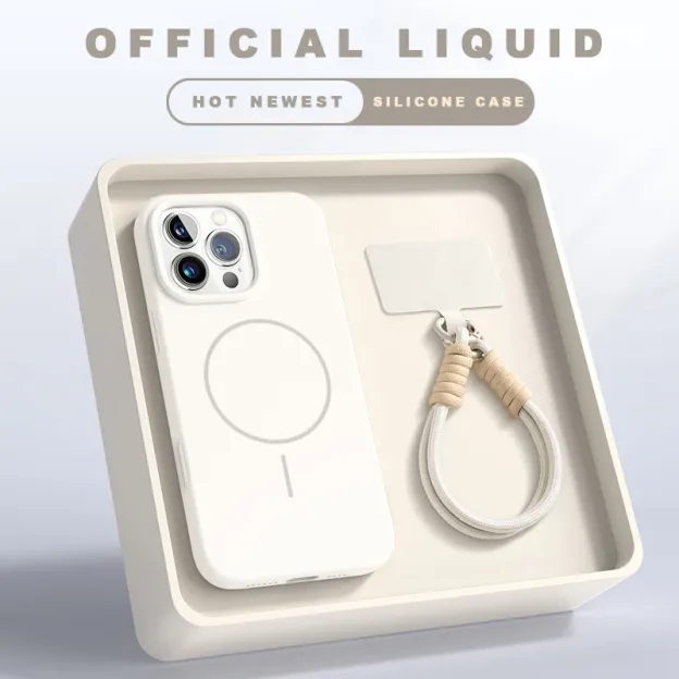 Magnetic Silicone Lanyard Case for iPhone (MagSafe Compatible)-NookShell