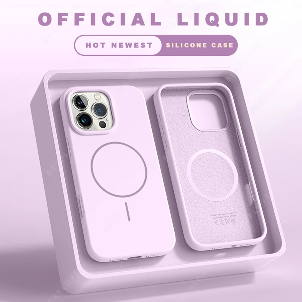 Magnetic Silicone Lanyard Case for iPhone (MagSafe Compatible)-NookShell