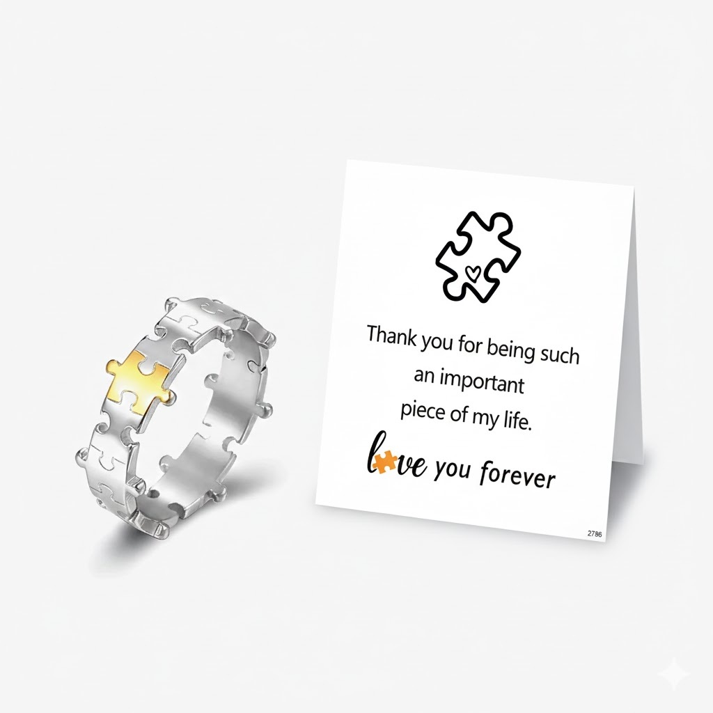 FOR LOVE - LOVE YOU FOREVER PUZZLE RING