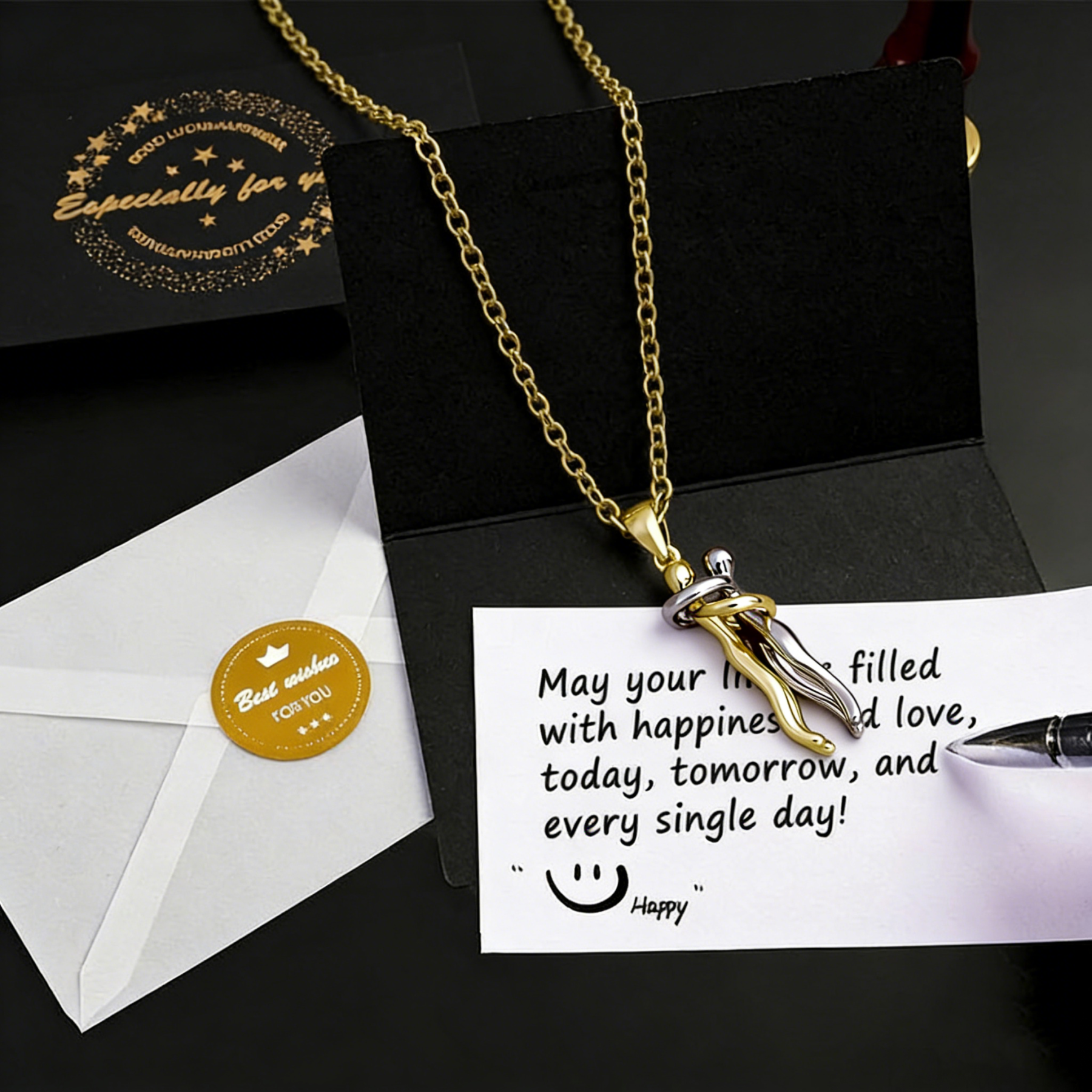 Hug Necklace + FREE Message Card