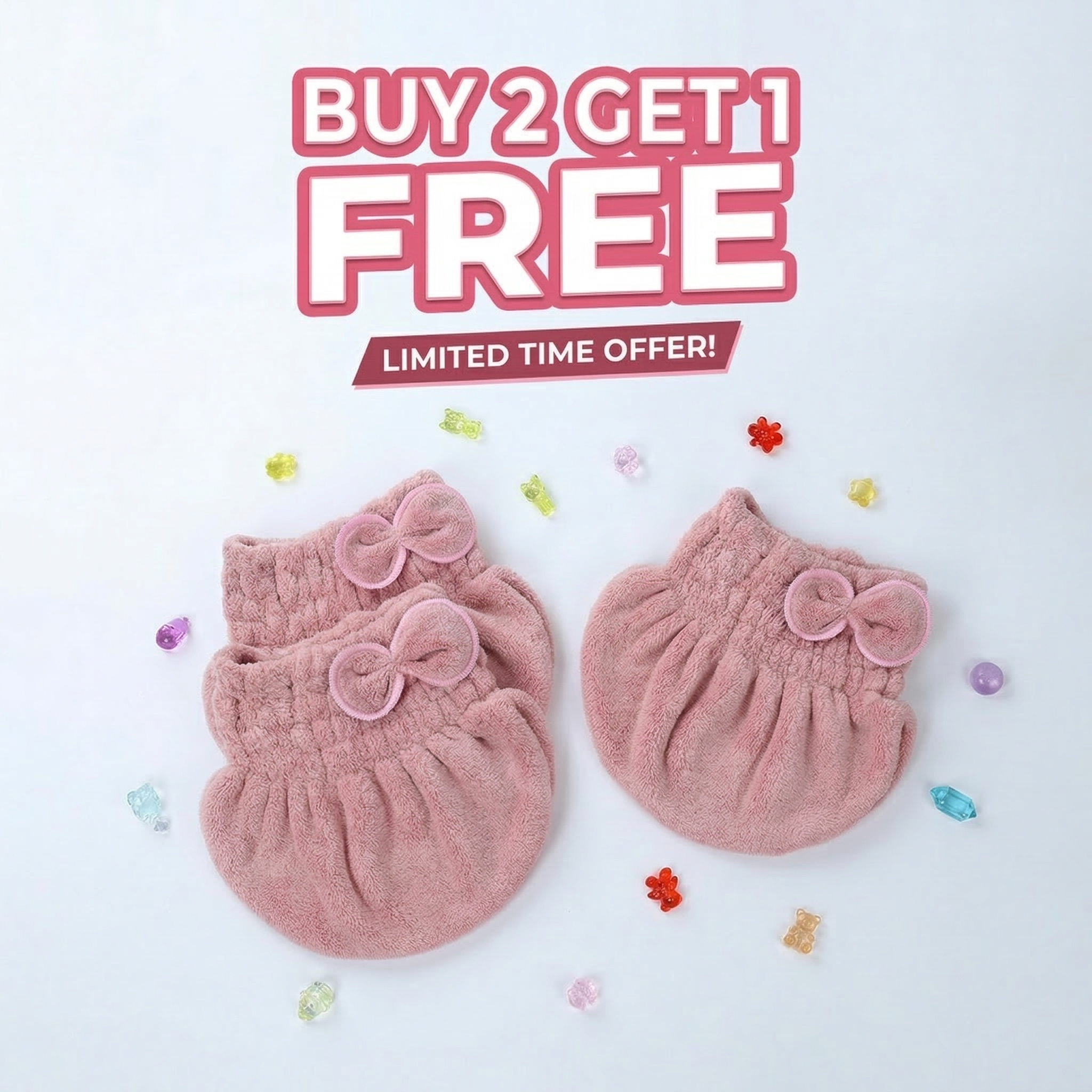 🔥BUY 2 GET 1 FREE TODAY  & Ultra-Plush Anti-Frizz Hair Towel Caps