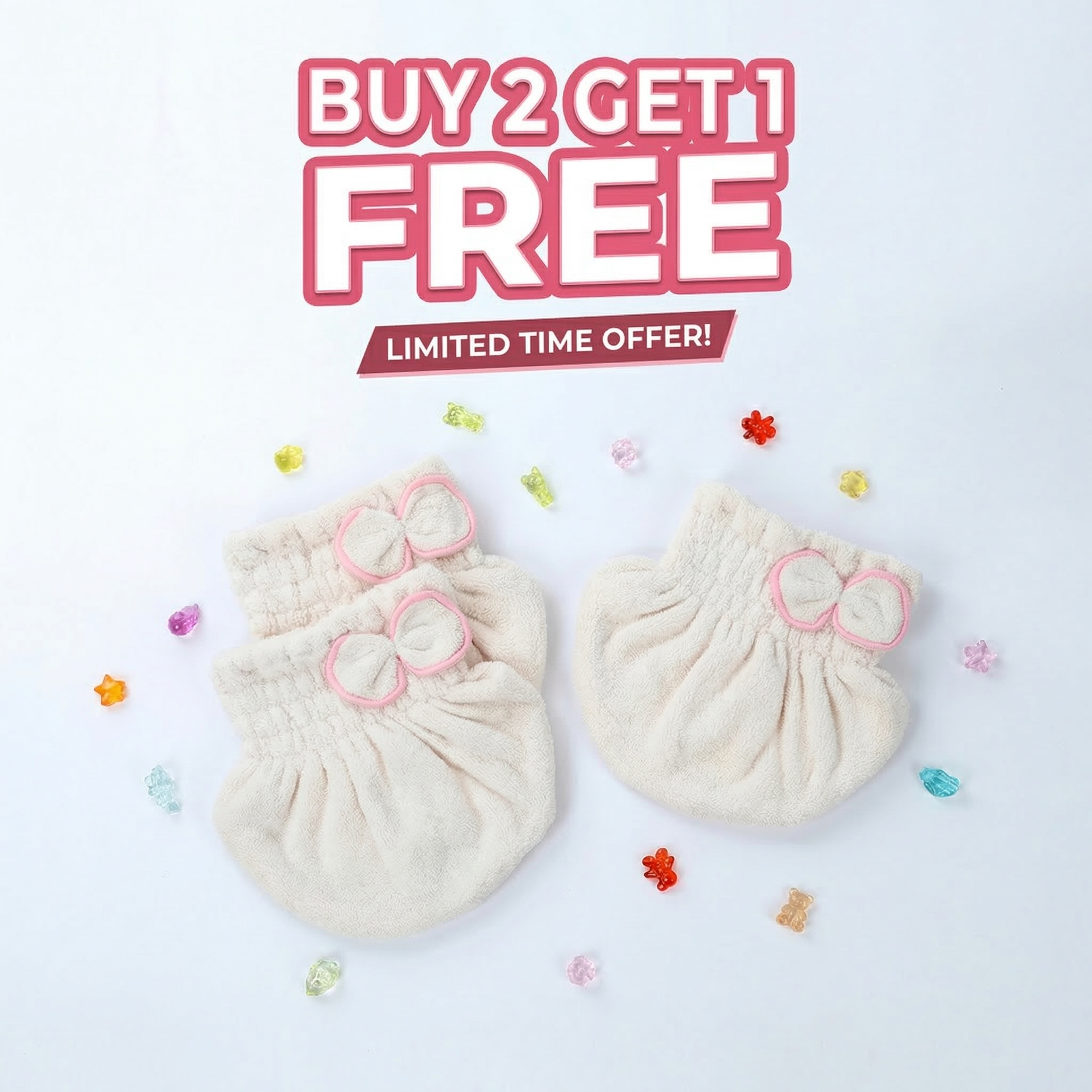 🔥BUY 2 GET 1 FREE TODAY  & Ultra-Plush Anti-Frizz Hair Towel Caps