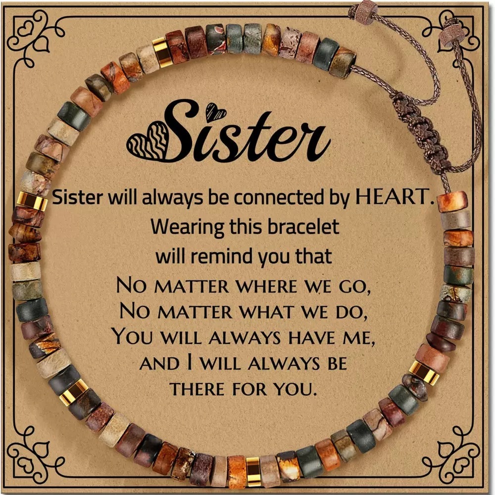 Picasso stone beads with greeting cards