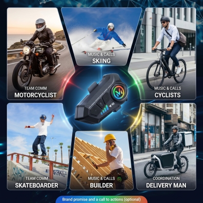 🔥Limited Time Sale 45% OFF - Motorcycle Helmet Speakers High Battery Life Helmet Headphone