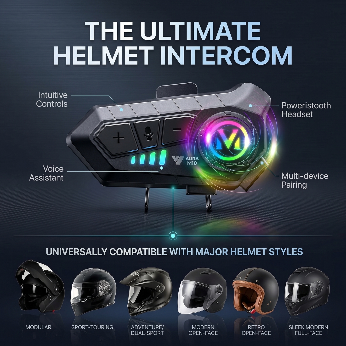 🔥Limited Time Sale 45% OFF - Motorcycle Helmet Speakers High Battery Life Helmet Headphone