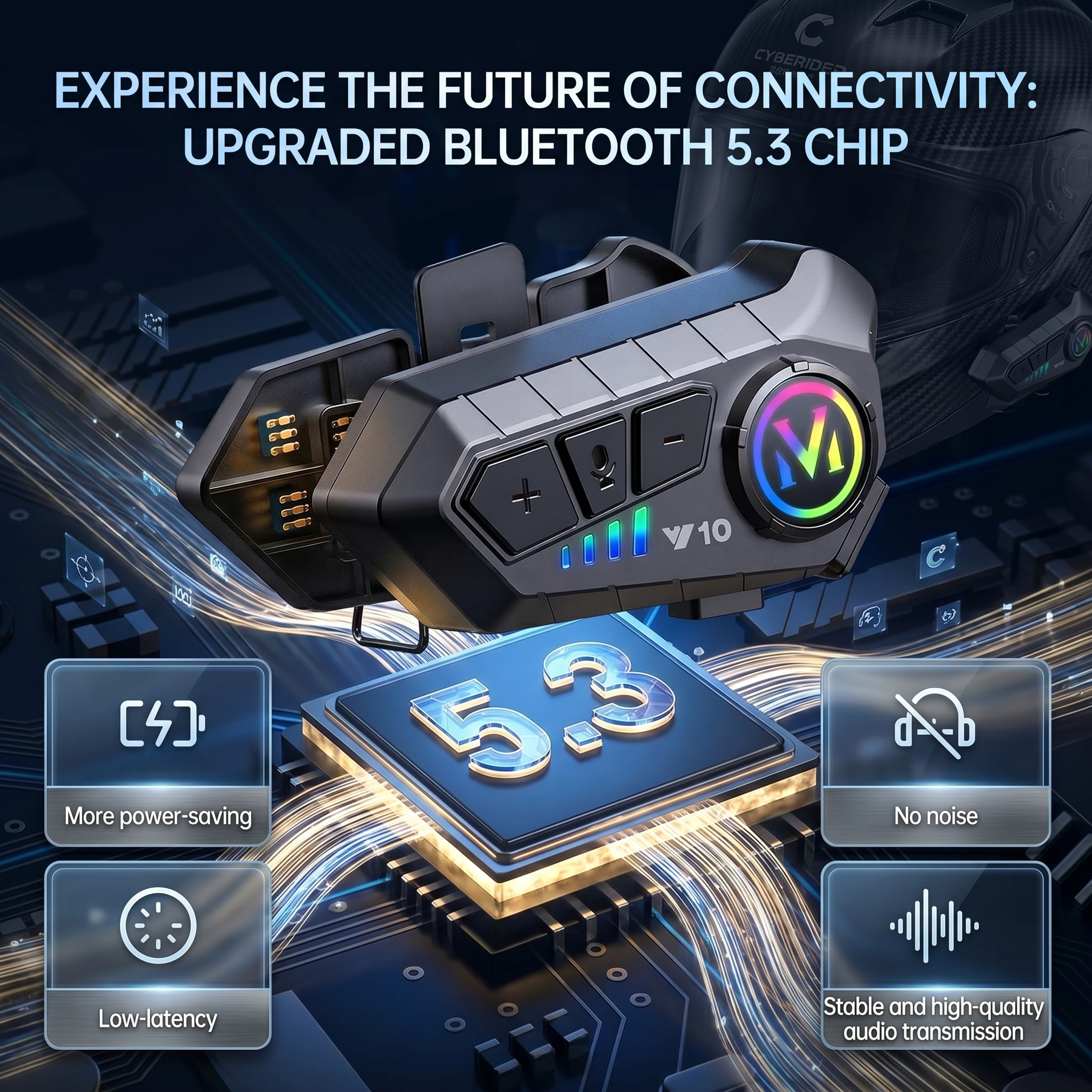 🔥Limited Time Sale 45% OFF - Motorcycle Helmet Speakers High Battery Life Helmet Headphone