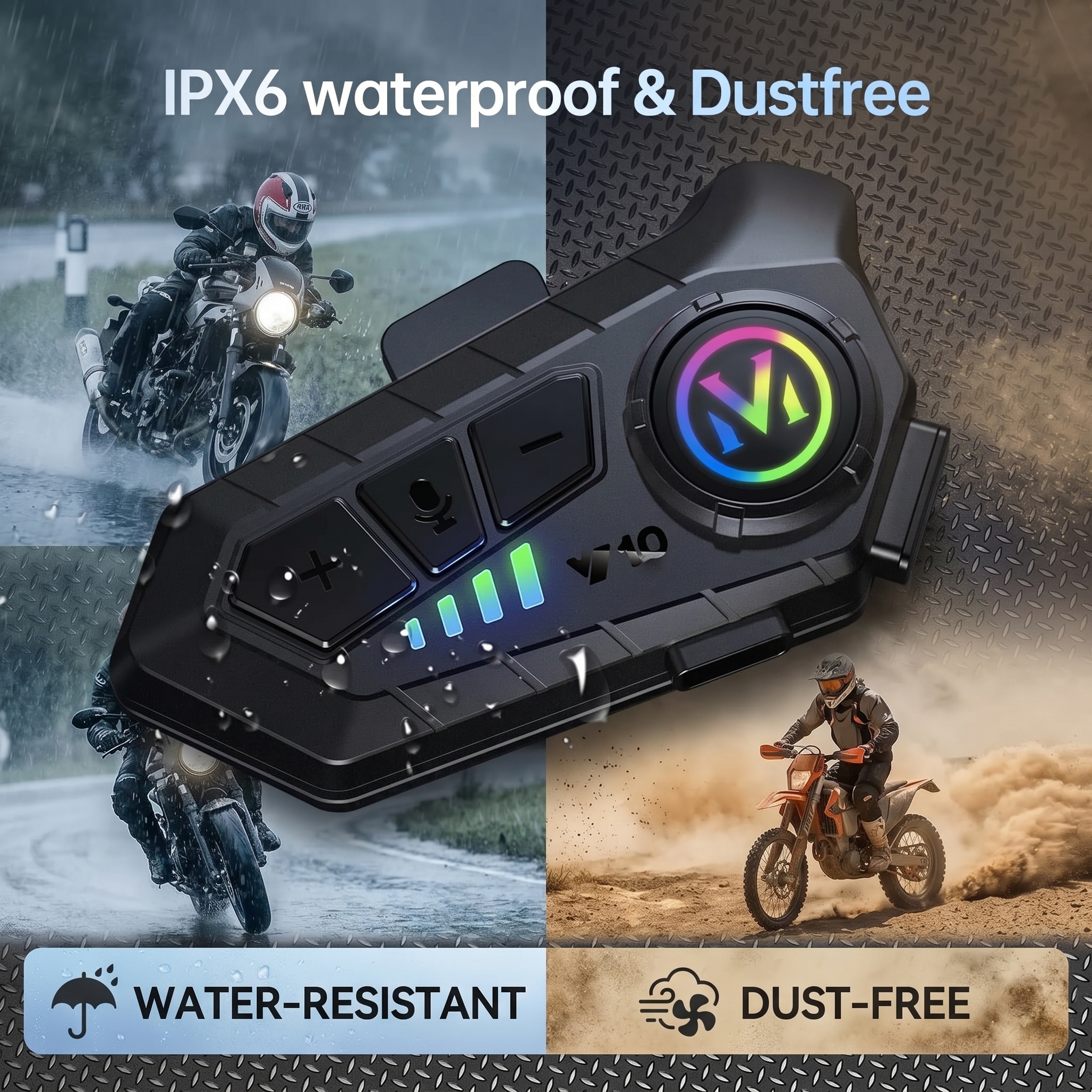 🔥Limited Time Sale 45% OFF - Motorcycle Helmet Speakers High Battery Life Helmet Headphone