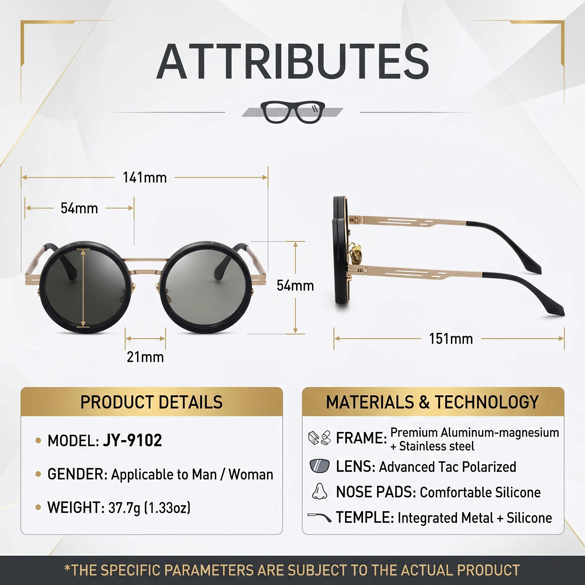 💥Last Day Promotion 49% OFF -🌟Retro Adjustable Tint Polarized Sunglasses