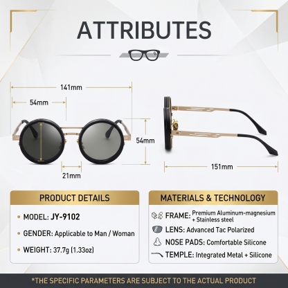 💥Last Day Promotion 49% OFF -🌟Retro Adjustable Tint Polarized Sunglasses