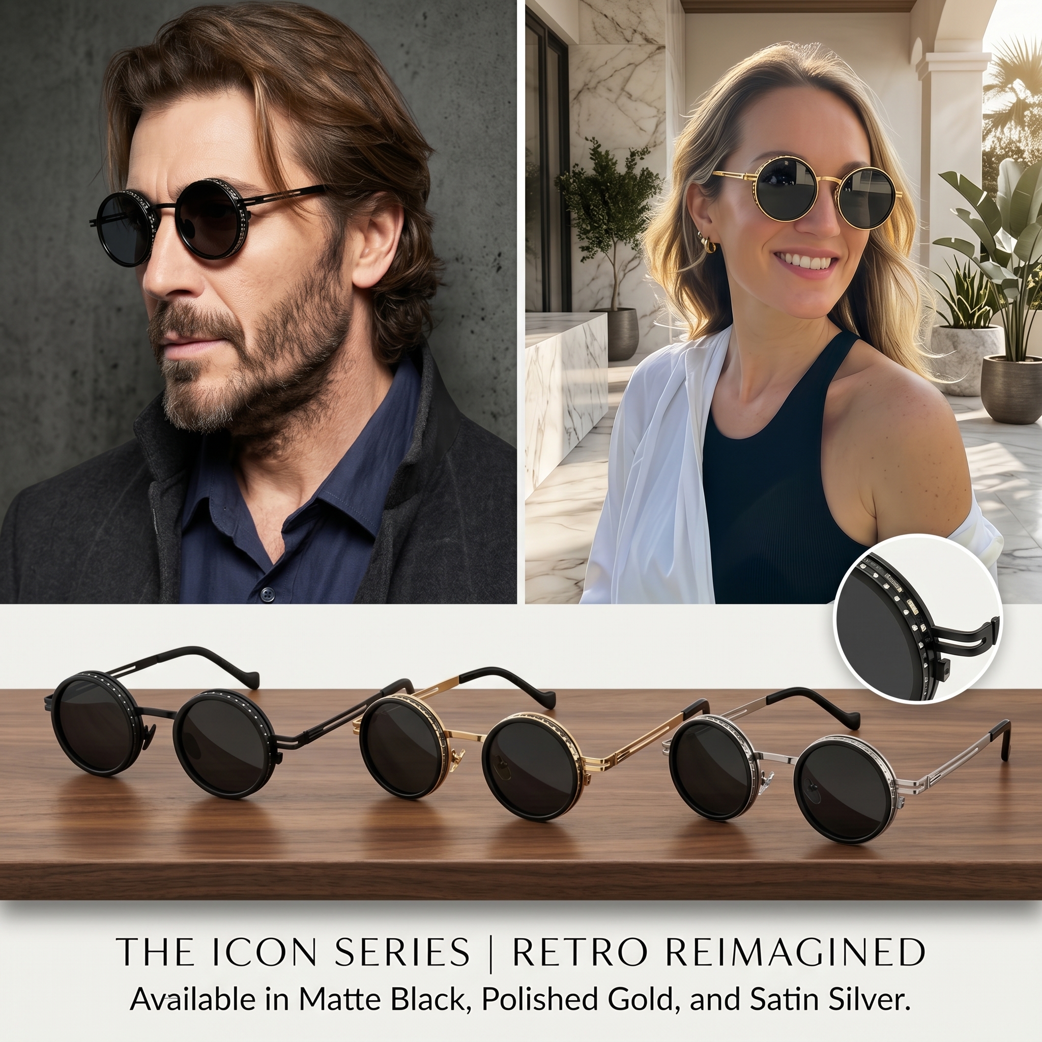 💥Last Day Promotion 49% OFF -🌟Retro Adjustable Tint Polarized Sunglasses