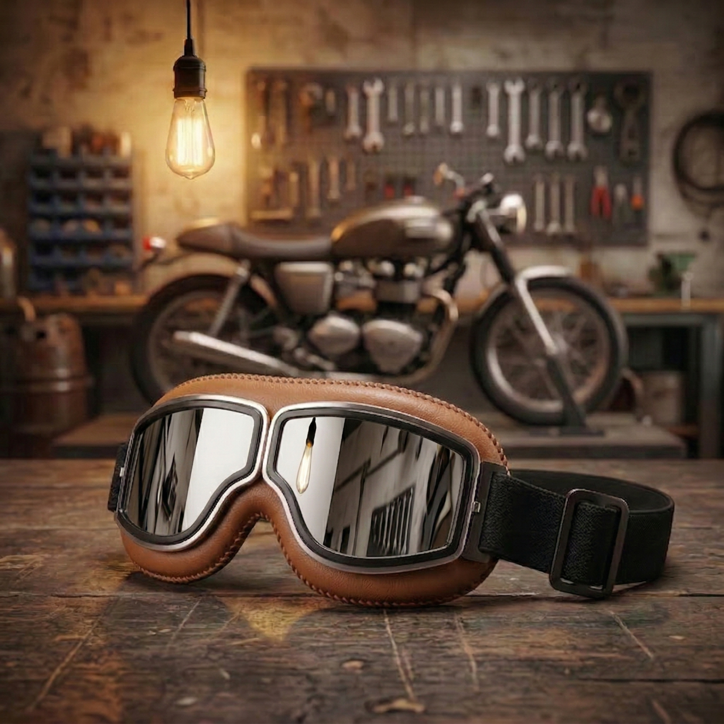🔥 OTG Vintage Motorcycle Goggles (Fits Over Glasses)