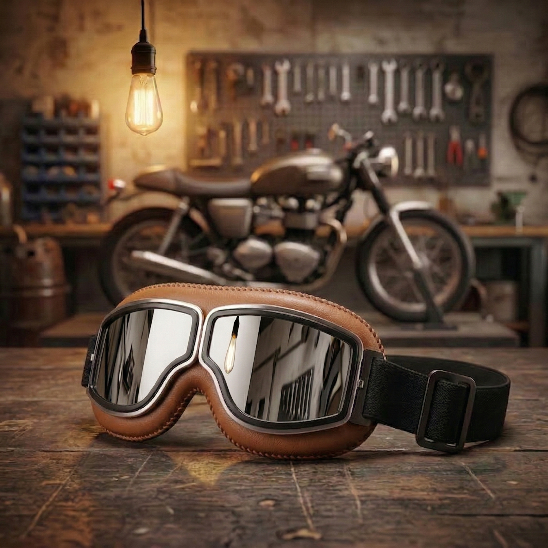 🔥 OTG Vintage Motorcycle Goggles (Fits Over Glasses)