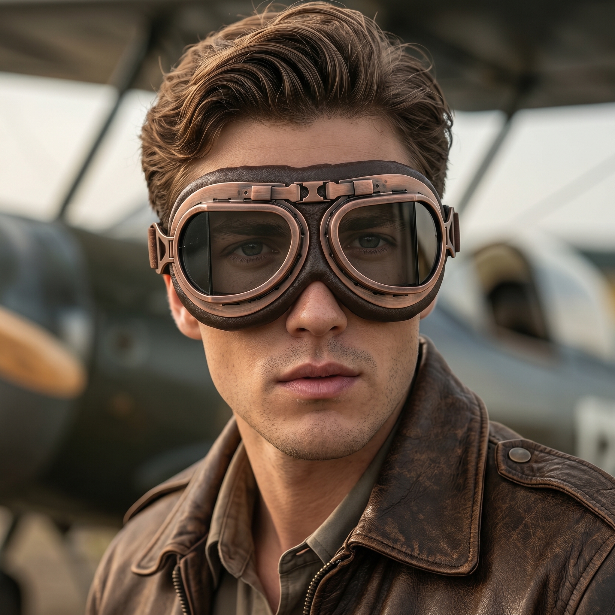 Vintage Motorcycle Goggles for Adults, Protective Goggles (Glasses, Fits Over Glasses & Helmet)