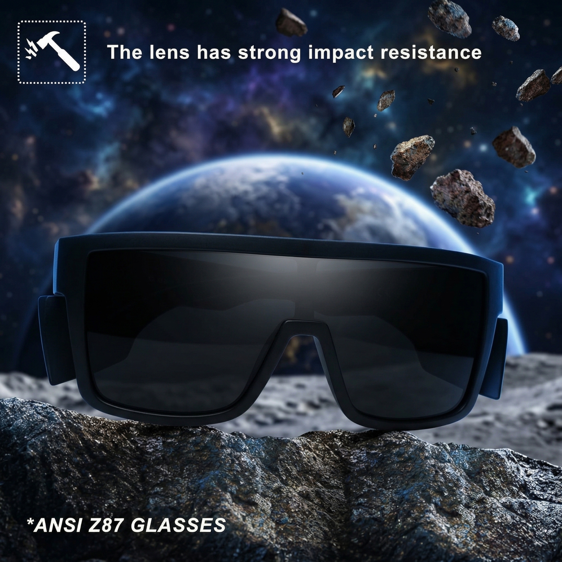⚡Hot Sales 49% OFF🔥ANSI Z87+ Safety Sunglasses Mirrored Colored Lens Side Protection Removable Side Shields Eye Protection