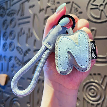Creative Cartoon Leather 26 Letters Keychain