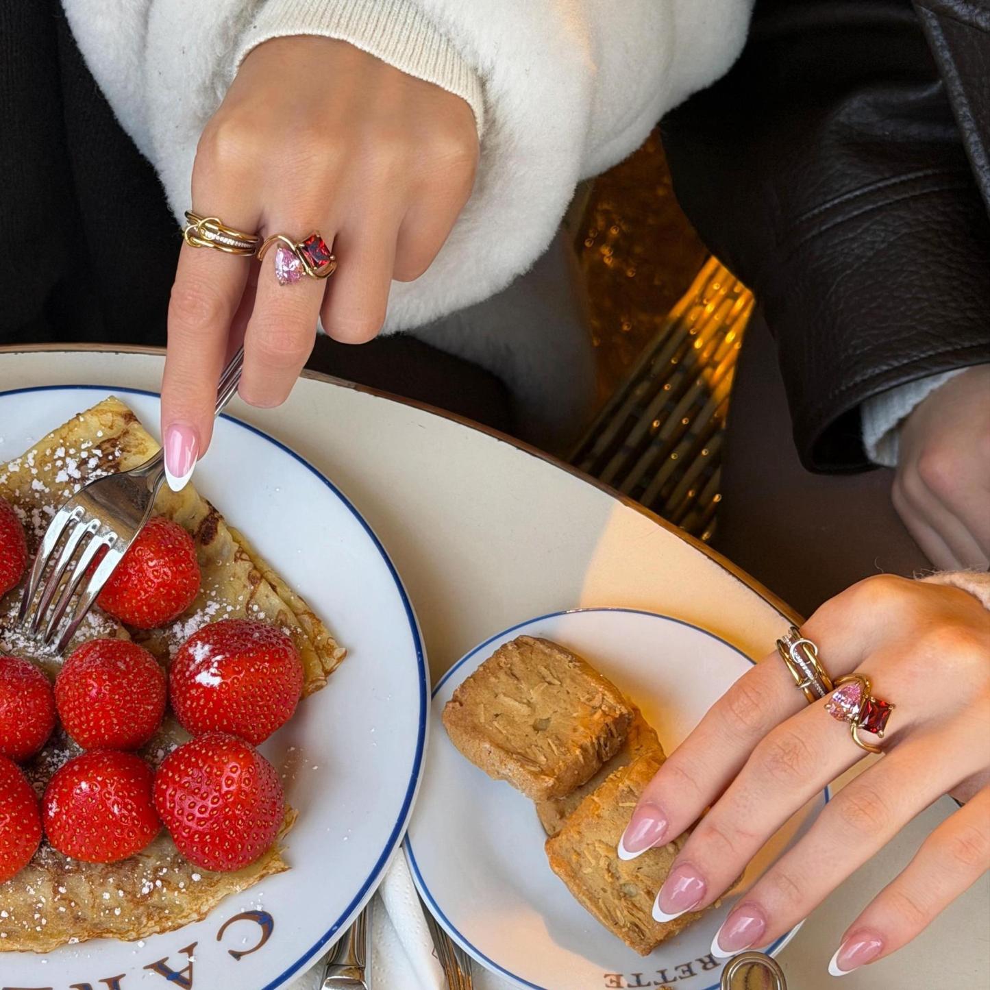 Final Sale🔥-Double Birthstones Infinity Bonds Ring[Last Day!]