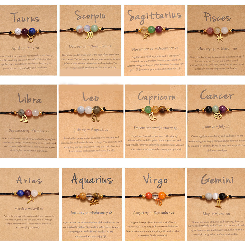Twelve Zodiac Signs Bracelet Hand-woven