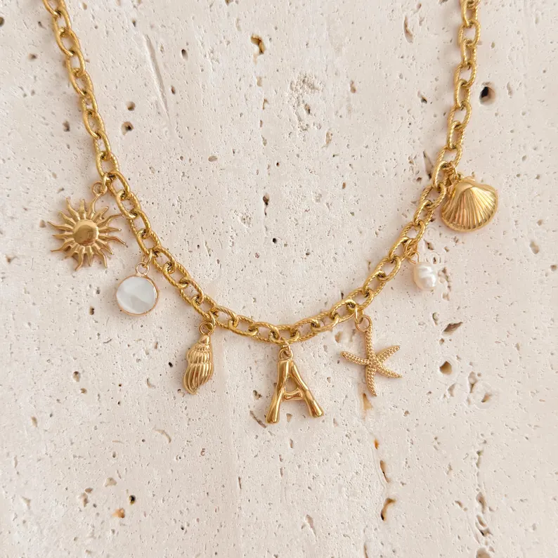 ✨Last Day Promotion 49% OFF -🌊Shell Starfish Initial Letter Pendant Necklaces