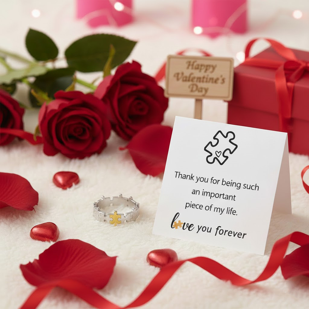 FOR LOVE - LOVE YOU FOREVER PUZZLE RING
