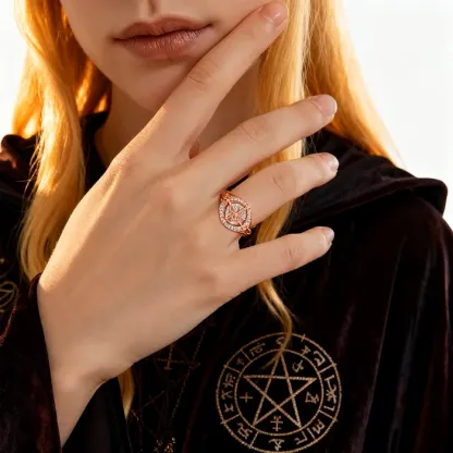 💍Handmade S925 Witch's Return-Knot Protection Ring💞Protect Your Loved Ones