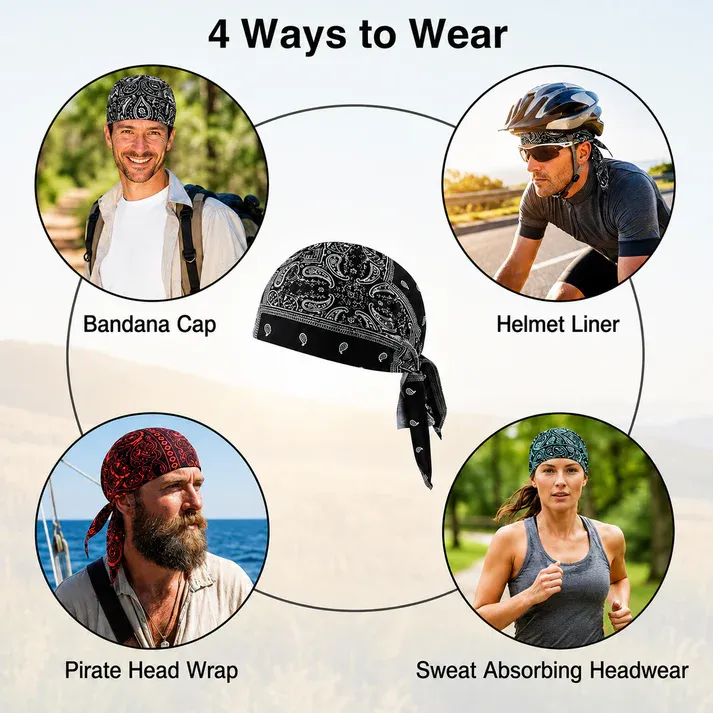 🔥 45% OFF 2‑Pack Elastic Cycling Sports Cap – Sweat‑Wicking Helmet Line