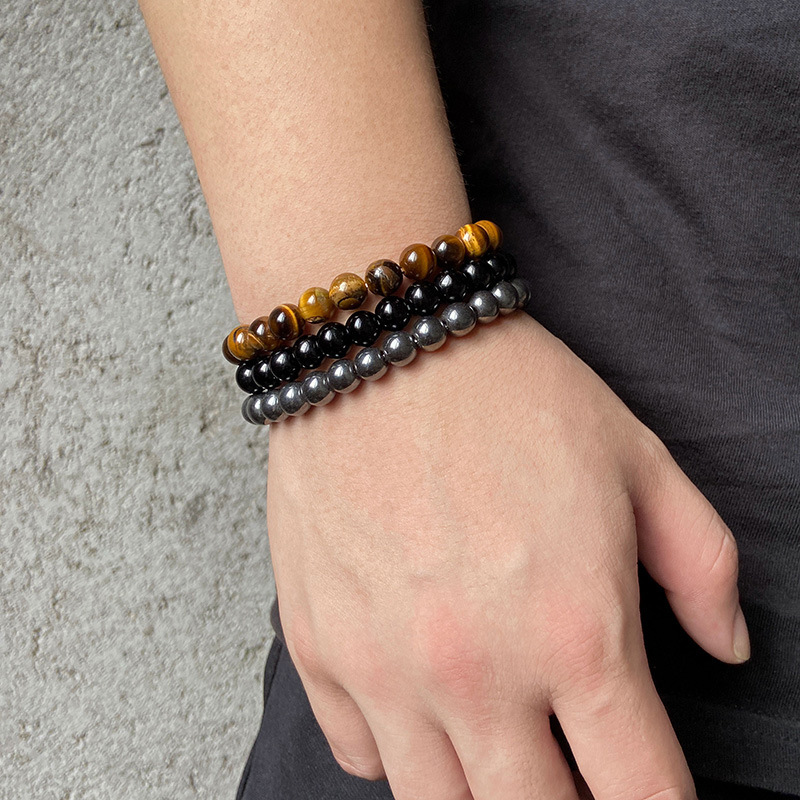 🖤Triple Protection Set : Obsidian, Hematite & Tiger’s Eye Ensemble Bracelet