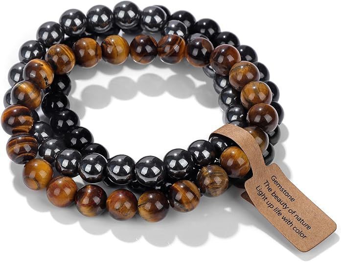 🖤Triple Protection Set : Obsidian, Hematite & Tiger’s Eye Ensemble Bracelet