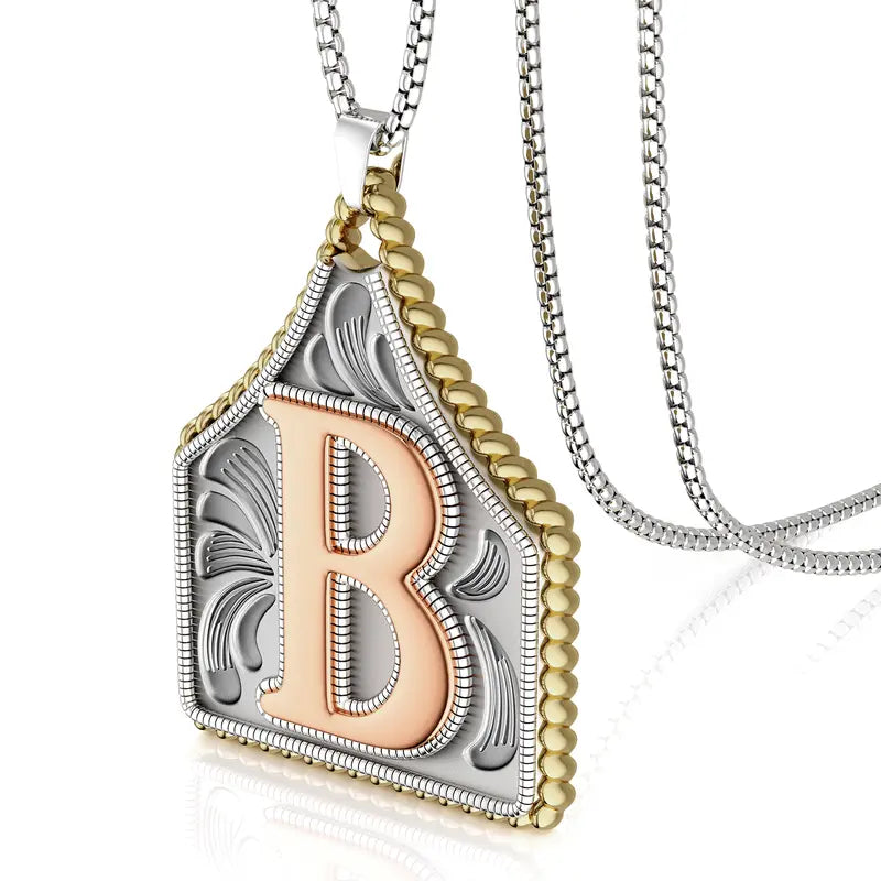 Custom Handmade Cow Tag Western Necklace