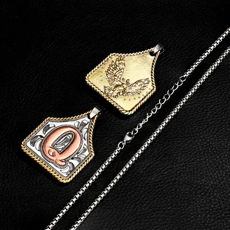 Custom Handmade Cow Tag Western Necklace