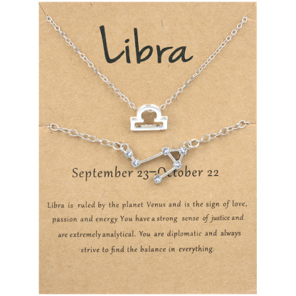 🖤Black Friday Deal✨ Zodiac Necklace & Bracelet Set